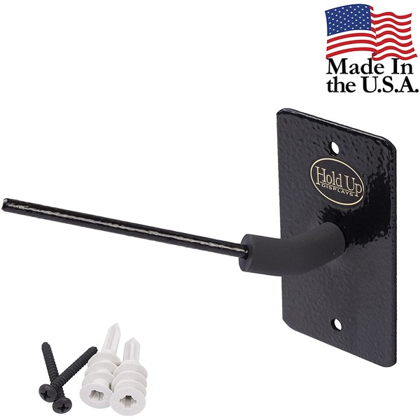 Hold Up Displays - in Barrel Wall Mount Pistol Holder - 30° Left Facing- Flat Wall
