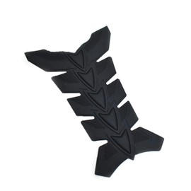 Motorcycle Tank Pad Rubber | Anti-Slip and Scratch Resistant|4.7 x 7.9 inches (12 x 20 cm), Lightweight Design, Double Sided Tape Included, Suitable for Honda, Kawasaki, Suzuki, Yamaha, etc. (Black)