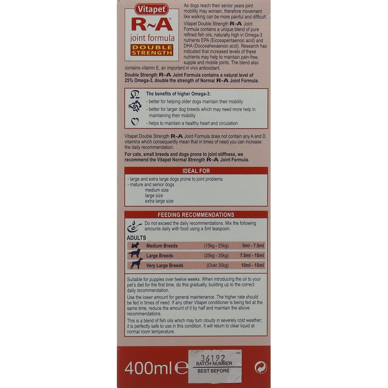 Vitapet Vita Double Strength RA Formula, 400ml