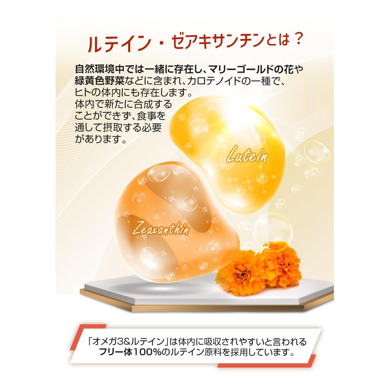 オメガ3&ルテイン 90粒 30日間 【DHA EPA αリノレン酸 ゼアキサンチン マグロ カツオ イワシ