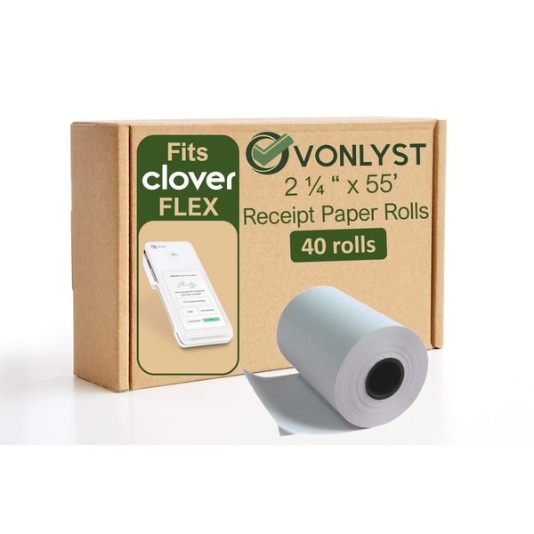 Vonlyst Thermal Paper Roll for Clover Flex Receipt Paper 2