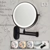 7–8 Inch Wall-Mounted LED Makeup Mirror, 1X/3X–10X, Battery & USB