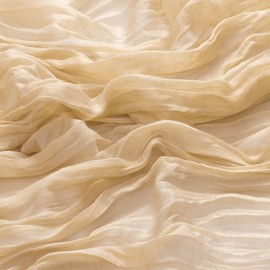 MLMW 10 Pack Champagne Table Runner Cheesecloth Easter Spring Cheese Cloth Runner Boho 160 inch Gauze Rustic Sheer Table Runner Extra Long 13.3ft for Wedding Party Baby Bridal Shower Birthday