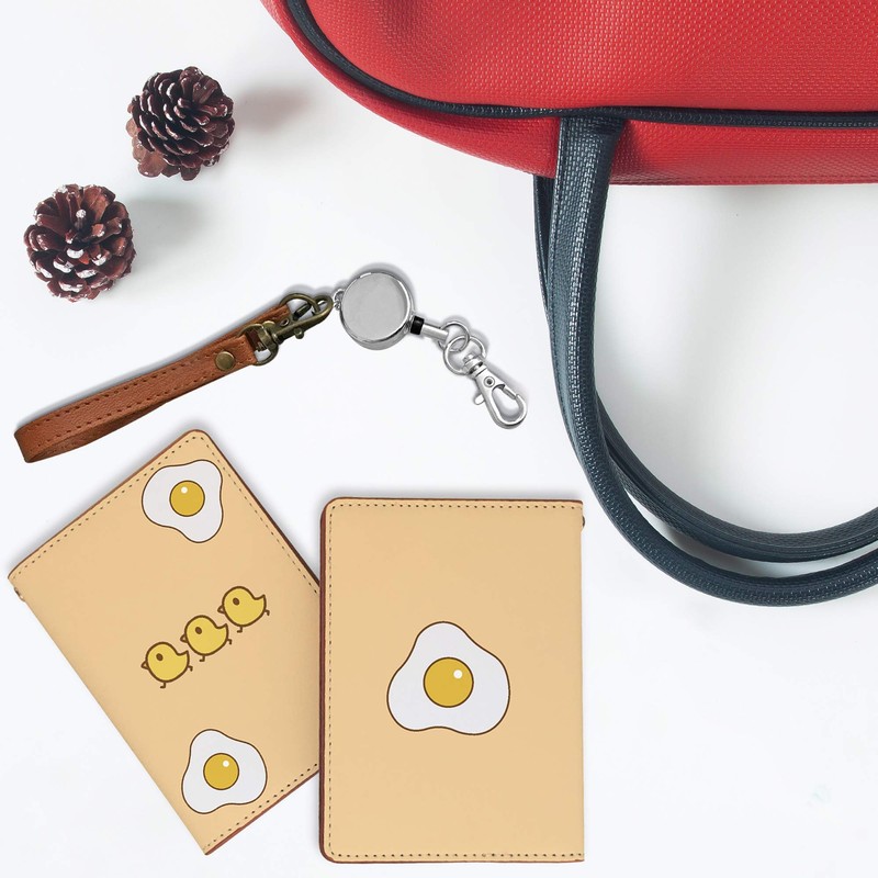 Pretimo Chick, Animal, Character, Fried Egg, Bifold with Reel Strap,