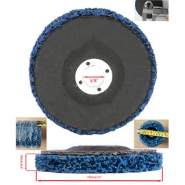 10 Pack Strip Disc,4" x 5/8" Paint Removal Disc,Paint Stripper Wheel (100x16mm),Blue for Removes Rust,Cleans Welds&Metal,Fiberglass Work Cleans