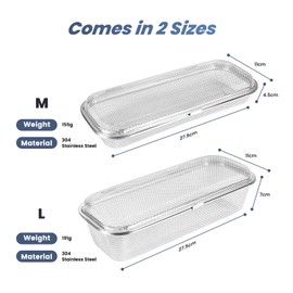 Stainless Steel Dishwasher Basket for Small Items,Knife Cleaning Basket For Dishwasher,Scoop/Fork/Shovel/Chopstick Cleaning With Two Stainless Steel Scrubbers（M）