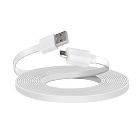 PowGrow Power Charge Cable Compatible with Ring Indoor Cam(2nd Gen), 20ft Long Charge Cord to Power Security Camera Continuously, White, 1 Pack