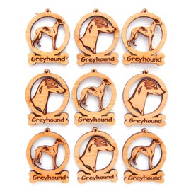 Greyhound Mini Ornaments - Set of 9 Mini Ornaments