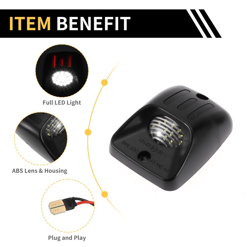 X AUTOHAUX 2 Pcs LED License Plate Light Tag Lamp
