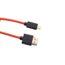 ZBLZGP Micro HDMI to HDMI Cable Coiled High Speed 4K@30Hz for GoPro, Camera, Raspberry Pi, Laptop to TV, Gold Plated Connectors, Braided Nylon