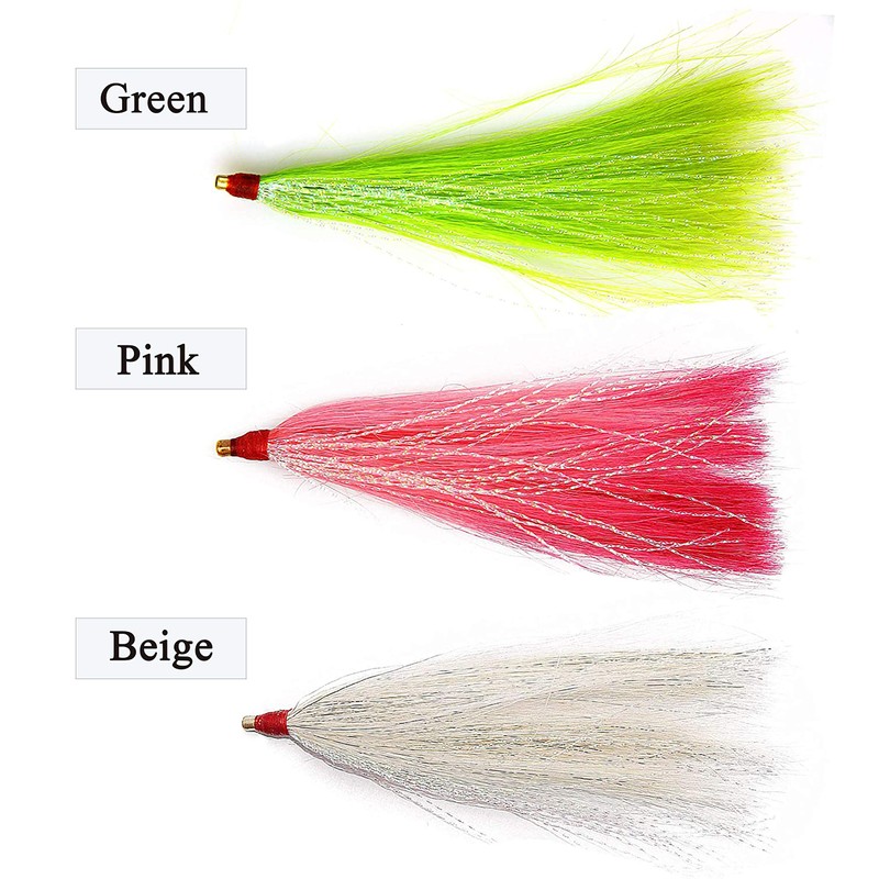FUSIGO Fishing Bucktail Teaser - 9pcs/18pcs Bucktail Tube Teasers Fishing