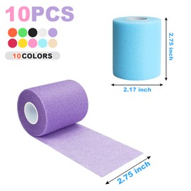 Jtshy Prewrap Athletic Tape,2.75 Inches X 12 Yards 10 Roll Pre wrap Headbands for Hair Soccer,Foam Underwrap Sports Wrap for Ankles Wrists Hands Knees Elbows