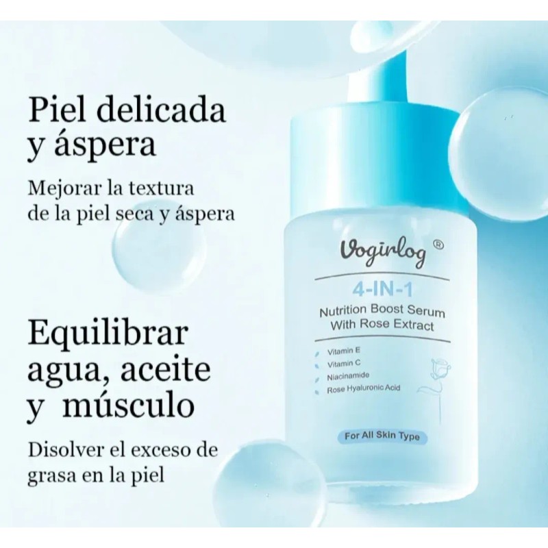 Kit De 6 Pza Skincare Básico Cuidado Piel, Hialurónico Rosas