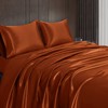 Homiest 4pcs Satin Sheets Set Luxury Silky Satin Bedding Set