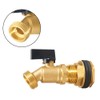 BesNPT Brass Rain Barrel Spigot Water Tank Faucet Kit, 1/2"