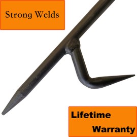 Stecoeico Fire Poker. 40 Inch, Strong & Sturdy and Durable One Piece Fire Pit Poker. Sturdy Extra Long Fireplace Poker with Strength. Perfect Fire Poker for Camping, Backyard Fire Pit and Fireplace.