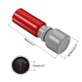 PATIKIL 7mm Letter Stamps, Character Alphabet Y Plastic Ink Stamp Self Inking for Classroom Scrapbooking, Red