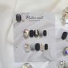 Black Purringle Pixie Handmade Nail Tip - Midi Ballet /
