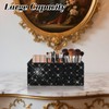 Bling Makeup Brush Holder Organizer, 3 Slot Sparkle Cosmetics Brushes