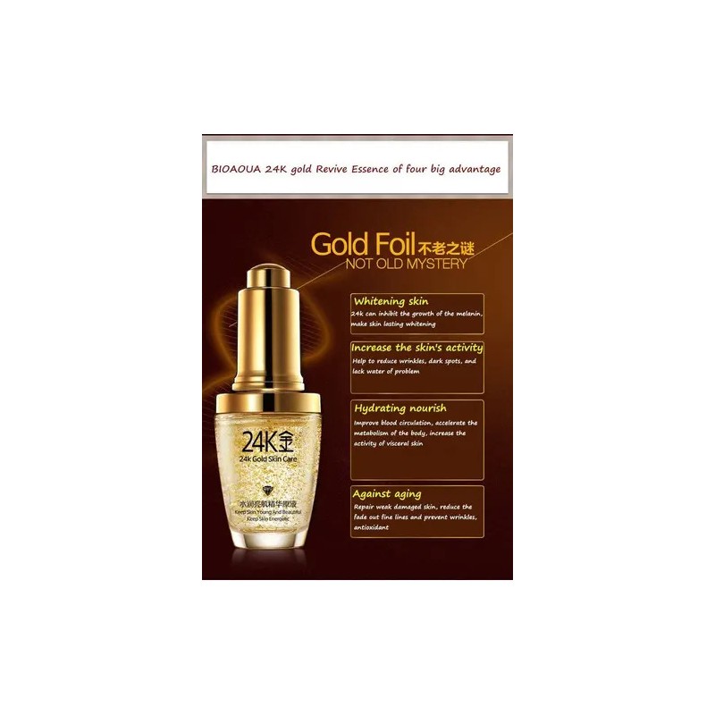 Bioaqua 24k GoLG Essence Colageno Gold Skin Tipo De Piel