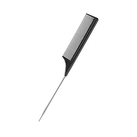 Punta Belleza I Peine de Cola Profesional de Fibra de Carbono | Antiestático y Resistente al Calor | Ideal para Alisar, Texturizar y Aplicar Tinte | Uso en Peluquería, Barbería y en Casa | Color Negro | Unisex