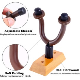 Guitar Wall Mount Display Bracket Guitar Hanger Wood Guitar Hook Keeper Wall Mounted Hanging Stand for Bass Electric Acoustic Guitar Ukulele Home Studio Guitar