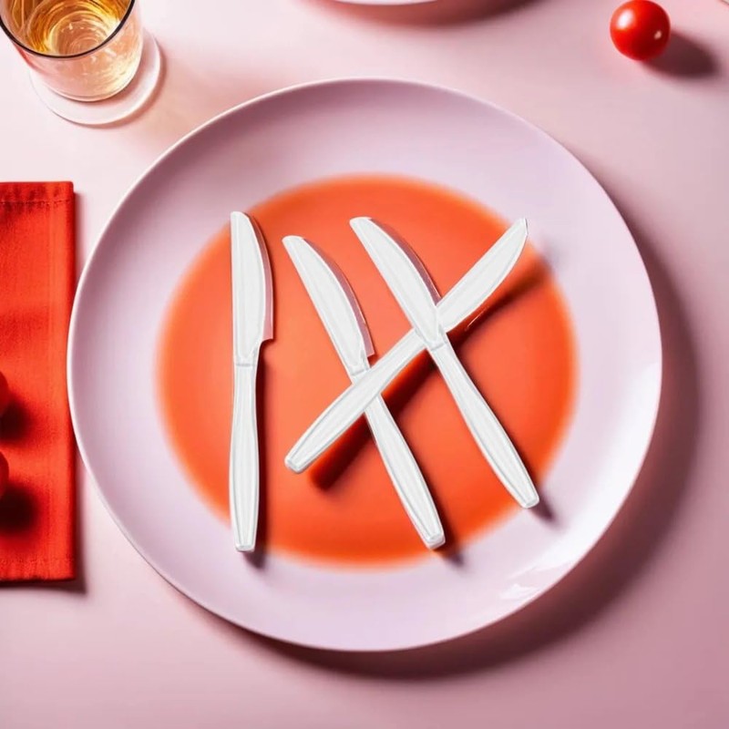 Bluesky Trading Heavy Weight Clear Plastic Knives - 50 Count