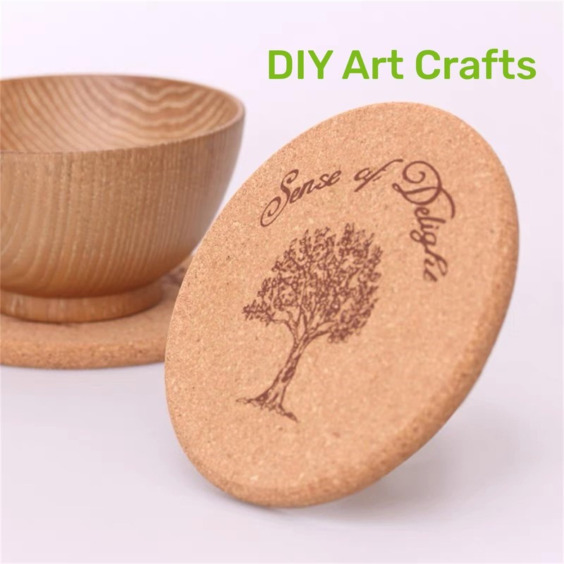 Cork Trivet, 6 Pack Thick Cork Coaster for Hot Dishes