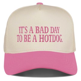 It's A Bad Day to Be A Hotdog Funny Trucker Hats Women Vintage Adjustable Baseball Cap Embroidery Fashion Trucker Hat