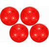 Optronics 4 Pack 2 1/2" Round Red 3 Diode LED