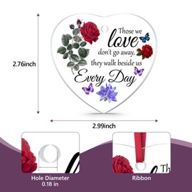 Memorial Gifts for Loss of Mom Dad Christmas Ornament Sympathy Gift Bereavement Gifts for Loss of Mother Father Son Brother Grandma Condolence Remembrance Gift Acrylic Hanging Ornament