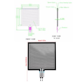 HilBeliFU RP S40 ST Force Sensor, High Sensitiveness Force Sensitive Resistor, 20g to 10kg Thin Film Pressure Sensor for Intelligent High End Seat, Smart Homes