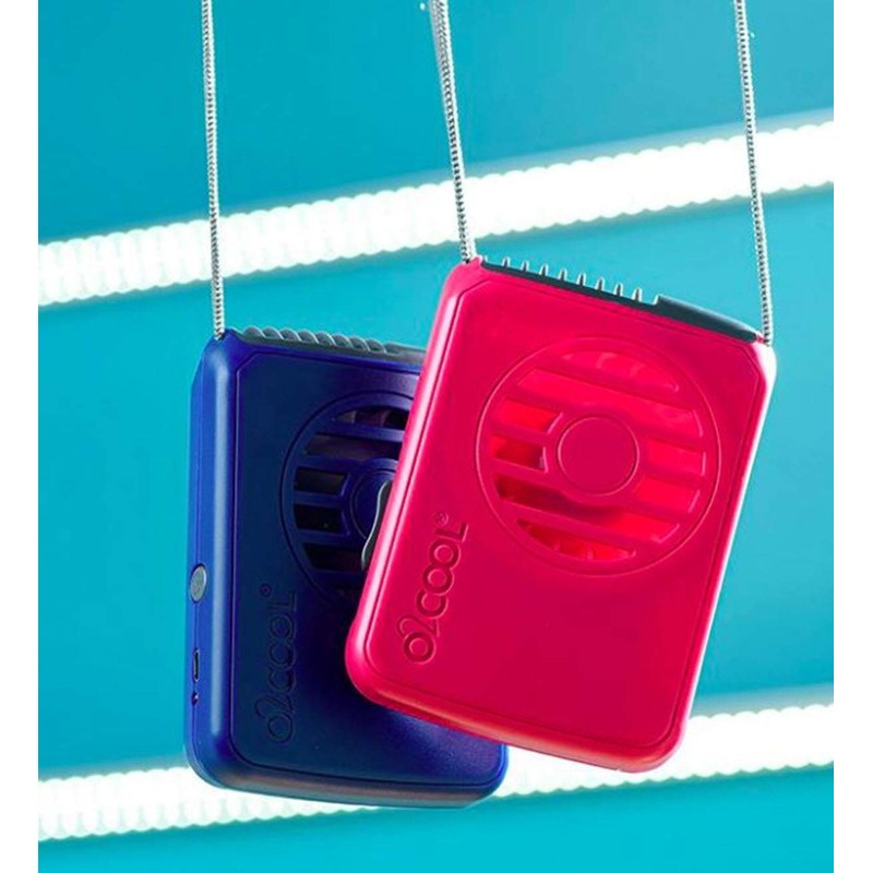 O2COOL Deluxe Personal Necklace Fan | Hands- Free, Battery Operated
