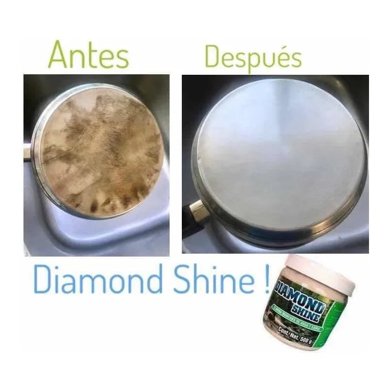 Crema Limpiadora Diamond Shine Quita Sarro Manchas en Vidrios 1kg
