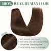 Hair Extensions Clip in Real Human Hair Medium Brown Real