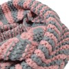 Premium Winter Classic Striped Knit Infinity Loop Circle Scarf, Pink