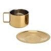 Coffee Cup Gold Fashionable Design Wearable Convenient Practical Stainless Steel