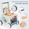 2-in-1 Baby Push Walker - Wooden Push Walker and Tool