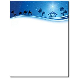 3 Wise Men Christmas Holiday Stationery - 80 Sheets Religious Paper