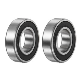 sourcing map 60/22-2RS Deep Groove Ball Bearing, 2pcs 22mm x 44mm x 12mm Hign Carbon Chrome Steel Z1 Double Rubber Sealed Bearing