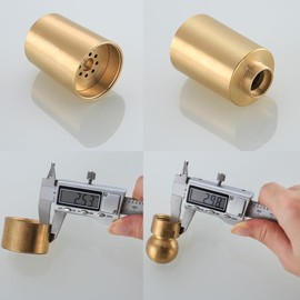 RANDOM Matte Black Shower Head Solid Brass 1.5 GPM High Efficiency Low Flow Showerhead with Adjustable Metal Swivel Ball Joint High Pressure Shower Head with Filter.72003MB