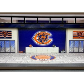 Shop164 Chicago Bears Theme FOR Hot Wheels 1:64 Model Diorama Garage LED Lighting