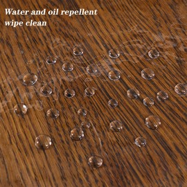 Jusmate Clear Vinyl Tablecloth Protector Transparent PVC Lace Border Plastic Waterproof Oil-Proof Rectangle Table Cover for Kitchen Home Dining Holiday Decoration (White, 60 x 104 Inch)