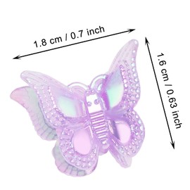 Mini Butterfly Hair Clips 20Pcs Tiny Glitter 90s Hair Claws Hair Pins Accessories for Women Girls (Purple)