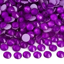 Blinginbox Hotfix Rhinestones for Clothes,1440pcs Hot Fix Rhinestones Crystal Gems for Crafts Decoration, Dk.Amethyst Neon, SS20