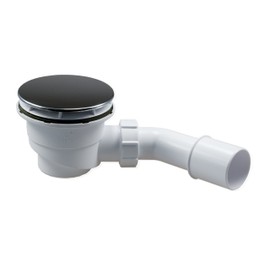 Drain Fitting for Shower Tray 90 mm Diameter with Chrome-Plated Drain Cap and Odour Barrier