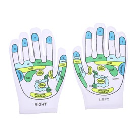 Homoyoyo Foot Massager 1 Pair Acupressure Printed Gloves Spandex Household White Miss Appendix