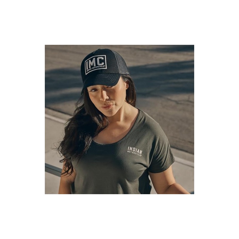 Indian Motorcycle Rectangle IMC Cap, Black
