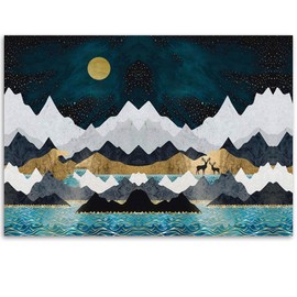 SIGNFORD Wall Mural Nordic Landscape Removable Wallpaper Wall Sticker for Bedroom Living Room - 100x144 inches