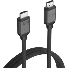 Linq Connects 8K/60Hz HDMI to HDMI, Ultra HDMI Certified Pro Cable 2M for 8K Display/TV, HDMI 2.1A, 8K/60Hz or 4K/120Hz, 48Gbps Male, Grey